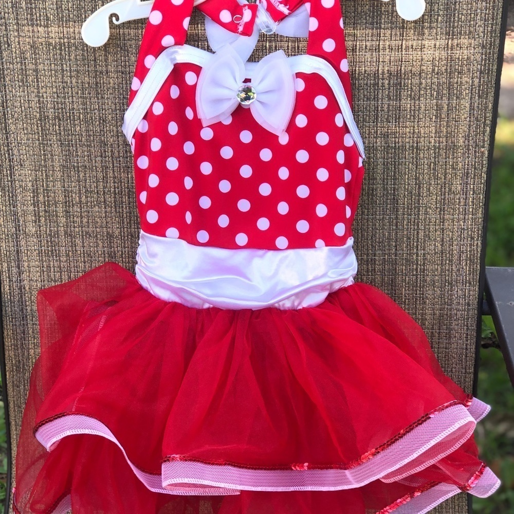 Weissman girls halter polka dress